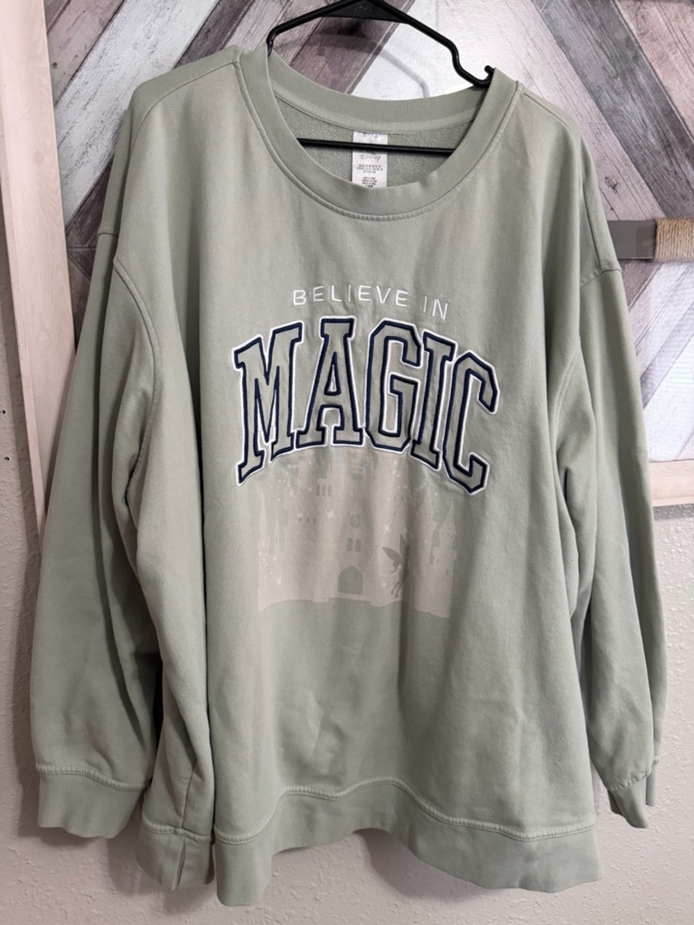 Disney Sage Green V-Neck Pullover